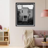 Historic Framed Print, Naval Training Station, Senior Officers' Quarters District, Quarters No. 1, Naval Station Treasure Island, 1 Whiting Way, Yerb, San Francisco, San Francisco County, CA - 9,  17-7/8" x 21-7/8"