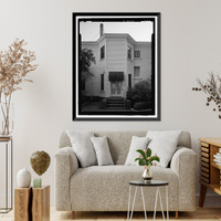 Historic Framed Print, Naval Training Station, Senior Officers' Quarters District, Quarters No. 1, Naval Station Treasure Island, 1 Whiting Way, Yerb, San Francisco, San Francisco County, CA - 9,  17-7/8" x 21-7/8"