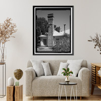 Historic Framed Print, Naval Training Station, Senior Officers' Quarters District, Quarters No. 1, Naval Station Treasure Island, 1 Whiting Way, Yerb, San Francisco, San Francisco County, CA - 11,  17-7/8" x 21-7/8"