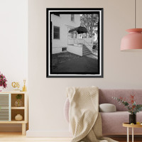 Historic Framed Print, Naval Training Station, Senior Officers' Quarters District, Quarters No. 6, Naval Station Treasure Island, 6 Whiting Way, Yerb, San Francisco, San Francisco County, CA - 3,  17-7/8" x 21-7/8"