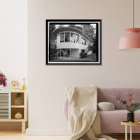 Historic Framed Print, Naval Training Station, Quarters No. 10, Naval Station Treasure Island, Junction of Macalla, San Francisco, San Francisco County, CA - 2,  17-7/8" x 21-7/8"