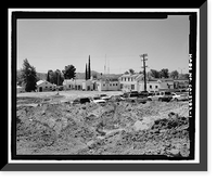 Historic Framed Print, U.S. Inspection Station, California State Highway 188, Tecate Road, Tecate, San Diego County, CA,  17-7/8" x 21-7/8"