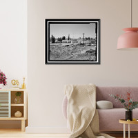 Historic Framed Print, U.S. Inspection Station, California State Highway 188, Tecate Road, Tecate, San Diego County, CA,  17-7/8" x 21-7/8"