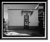 Historic Framed Print, U.S. Inspection Station, Main Building, California State Highway 188, Tecate Road, Tecate, San Diego County, CA - 3,  17-7/8" x 21-7/8"