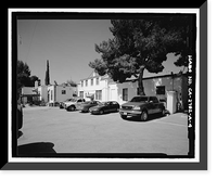 Historic Framed Print, U.S. Inspection Station, Main Building, California State Highway 188, Tecate Road, Tecate, San Diego County, CA - 4,  17-7/8" x 21-7/8"