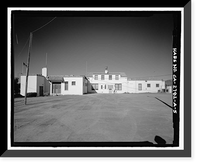 Historic Framed Print, U.S. Inspection Station, Main Building, California State Highway 188, Tecate Road, Tecate, San Diego County, CA - 5,  17-7/8" x 21-7/8"