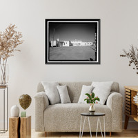 Historic Framed Print, U.S. Inspection Station, Main Building, California State Highway 188, Tecate Road, Tecate, San Diego County, CA - 5,  17-7/8" x 21-7/8"