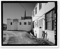 Historic Framed Print, U.S. Inspection Station, Main Building, California State Highway 188, Tecate Road, Tecate, San Diego County, CA - 6,  17-7/8" x 21-7/8"