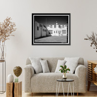 Historic Framed Print, U.S. Inspection Station, Main Building, California State Highway 188, Tecate Road, Tecate, San Diego County, CA - 7,  17-7/8" x 21-7/8"