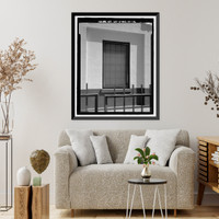 Historic Framed Print, U.S. Inspection Station, Main Building, California State Highway 188, Tecate Road, Tecate, San Diego County, CA - 12,  17-7/8" x 21-7/8"