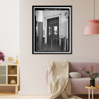 Historic Framed Print, U.S. Inspection Station, Main Building, California State Highway 188, Tecate Road, Tecate, San Diego County, CA - 13,  17-7/8" x 21-7/8"