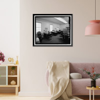 Historic Framed Print, U.S. Inspection Station, Main Building, California State Highway 188, Tecate Road, Tecate, San Diego County, CA - 16,  17-7/8" x 21-7/8"