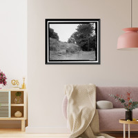 Historic Framed Print, Fort Barry, Signal Corps Radar 296, Station 5, Transmitter Building Foundation, Point Bonita, Marin Headlands, Sausalito vicinity, Marin County, CA,  17-7/8" x 21-7/8"