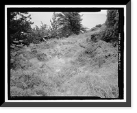 Historic Framed Print, Fort Barry, Signal Corps Radar 296, Station 5, Transmitter Building Foundation, Point Bonita, Marin Headlands, Sausalito vicinity, Marin County, CA - 2,  17-7/8" x 21-7/8"