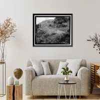 Historic Framed Print, Fort Barry, Signal Corps Radar 296, Station 5, Transmitter Building Foundation, Point Bonita, Marin Headlands, Sausalito vicinity, Marin County, CA - 3,  17-7/8" x 21-7/8"