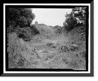 Historic Framed Print, Fort Barry, Signal Corps Radar 296, Station 5, Transmitter Building Foundation, Point Bonita, Marin Headlands, Sausalito vicinity, Marin County, CA - 4,  17-7/8" x 21-7/8"