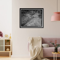 Historic Framed Print, Fort Barry, Signal Corps Radar 296, Station 5, Transmitter Building Foundation, Point Bonita, Marin Headlands, Sausalito vicinity, Marin County, CA - 5,  17-7/8" x 21-7/8"