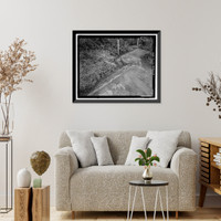 Historic Framed Print, Fort Barry, Signal Corps Radar 296, Station 5, Transmitter Building Foundation, Point Bonita, Marin Headlands, Sausalito vicinity, Marin County, CA - 5,  17-7/8" x 21-7/8"