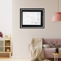 Historic Framed Print, Fort Barry, Signal Corps Radar 296, Station 5, Transmitter Building Foundation, Point Bonita, Marin Headlands, Sausalito vicinity, Marin County, CA - 6,  17-7/8" x 21-7/8"