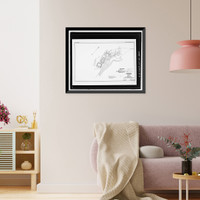 Historic Framed Print, Fort Barry, Signal Corps Radar 296, Station 5, Transmitter Building Foundation, Point Bonita, Marin Headlands, Sausalito vicinity, Marin County, CA - 7,  17-7/8" x 21-7/8"