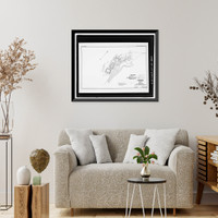 Historic Framed Print, Fort Barry, Signal Corps Radar 296, Station 5, Transmitter Building Foundation, Point Bonita, Marin Headlands, Sausalito vicinity, Marin County, CA - 7,  17-7/8" x 21-7/8"