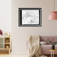 Historic Framed Print, Fort Barry, Signal Corps Radar 296, Station 5, Transmitter Building Foundation, Point Bonita, Marin Headlands, Sausalito vicinity, Marin County, CA - 8,  17-7/8" x 21-7/8"