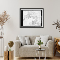 Historic Framed Print, Fort Barry, Signal Corps Radar 296, Station 5, Transmitter Building Foundation, Point Bonita, Marin Headlands, Sausalito vicinity, Marin County, CA - 8,  17-7/8" x 21-7/8"