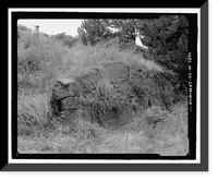 Historic Framed Print, Fort Barry, Bonita Ridge Access Road, Retaining Wall, Point Bonita, Marin Headlands, Sausalito vicinity, Marin County, CA - 2,  17-7/8" x 21-7/8"