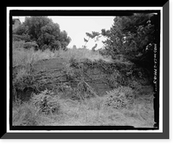 Historic Framed Print, Fort Barry, Bonita Ridge Access Road, Retaining Wall, Point Bonita, Marin Headlands, Sausalito vicinity, Marin County, CA - 3,  17-7/8" x 21-7/8"
