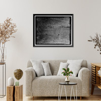 Historic Framed Print, Fort Barry, Bonita Ridge Access Road, Retaining Wall, Point Bonita, Marin Headlands, Sausalito vicinity, Marin County, CA - 6,  17-7/8" x 21-7/8"