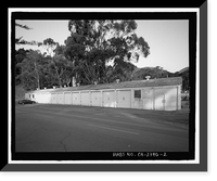 Historic Framed Print, Mobile Searchlight Storage Building, 691 Center Road, Sausalito vicinity, Marin County, CA - 2,  17-7/8" x 21-7/8"
