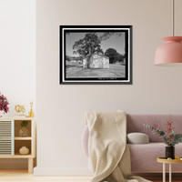 Historic Framed Print, Mobile Searchlight Storage Building, 691 Center Road, Sausalito vicinity, Marin County, CA - 3,  17-7/8" x 21-7/8"