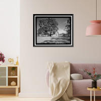 Historic Framed Print, Mobile Searchlight Storage Building, 691 Center Road, Sausalito vicinity, Marin County, CA - 5,  17-7/8" x 21-7/8"