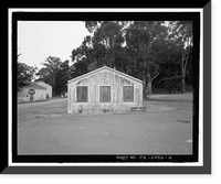 Historic Framed Print, Mobile Searchlight Storage Building, 691 Center Road, Sausalito vicinity, Marin County, CA - 6,  17-7/8" x 21-7/8"