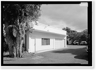 Historic Framed Print, Washington Place, Garage, 320 South Beretania Street, Honolulu, Honolulu County, HI,  17-7/8" x 21-7/8"