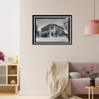 Historic Framed Print, Merchant & Nuuanu Streets, Yokohama Specie Bank Building, 24-32 Merchant Street, Honolulu, Honolulu County, HI,  17-7/8" x 21-7/8"