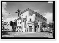 Historic Framed Print, Merchant & Nuuanu Streets, Honolulu Police Station, 842 Bethel Street, Honolulu, Honolulu County, HI,  17-7/8" x 21-7/8"