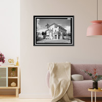 Historic Framed Print, Merchant & Nuuanu Streets, Honolulu Police Station, 842 Bethel Street, Honolulu, Honolulu County, HI,  17-7/8" x 21-7/8"