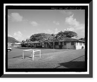 Historic Framed Print, U.S. Marine Corps Base Hawaii, Kaneohe Bay, Gunnery School, Bingham Way between Minteer Street & Lawrence Road, Kaneohe, Honolulu County, HI - 3,  17-7/8" x 21-7/8"