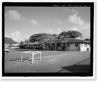 Historic Framed Print, U.S. Marine Corps Base Hawaii, Kaneohe Bay, Gunnery School, Bingham Way between Minteer Street & Lawrence Road, Kaneohe, Honolulu County, HI - 3,  17-7/8" x 21-7/8"