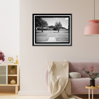 Historic Framed Print, U.S. Marine Corps Base Hawaii, Kaneohe Bay, C.P.O. Club & Married Enlisted Men's Quarters, O'Neal Street between Moffat & Lawrence Roads, Kaneohe, Honolulu County, HI - 3,  17-7/8" x 21-7/8"