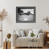 Historic Framed Print, U.S. Marine Corps Base Hawaii, Kaneohe Bay, C.P.O. Club & Married Enlisted Men's Quarters, O'Neal Street between Moffat & Lawrence Roads, Kaneohe, Honolulu County, HI - 3,  17-7/8" x 21-7/8"