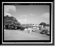 Historic Framed Print, U.S. Marine Corps Base Hawaii, Kaneohe Bay, C.P.O. Club & Married Enlisted Men's Quarters, O'Neal Street between Moffat & Lawrence Roads, Kaneohe, Honolulu County, HI - 6,  17-7/8" x 21-7/8"