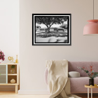 Historic Framed Print, U.S. Marine Corps Base Hawaii, Kaneohe Bay, C.P.O. Club & Married Enlisted Men's Quarters, O'Neal Street between Moffat & Lawrence Roads, Kaneohe, Honolulu County, HI - 9,  17-7/8" x 21-7/8"