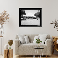 Historic Framed Print, U.S. Marine Corps Base Hawaii, Kaneohe Bay, C.P.O. Club & Married Enlisted Men's Quarters, O'Neal Street between Moffat & Lawrence Roads, Kaneohe, Honolulu County, HI - 10,  17-7/8" x 21-7/8"