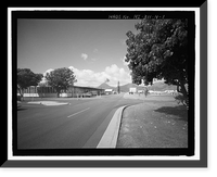 Historic Framed Print, U.S. Marine Corps Base Hawaii, Kaneohe Bay, Warehouse 250, Aviation Storehouse, C Street between Fifth & Sixth Streets, Kaneohe, Honolulu County, HI,  17-7/8" x 21-7/8"