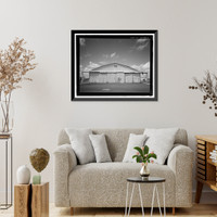 Historic Framed Print, U.S. Naval Base, Pearl Harbor, United States All-Steel Hangar, Wasp Boulevard between Kingfisher Street and Range, Pearl Harbor, Honolulu County, HI - 3,  17-7/8" x 21-7/8"