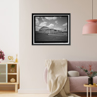 Historic Framed Print, U.S. Naval Base, Pearl Harbor, United States All-Steel Hangar, Wasp Boulevard between Kingfisher Street and Range, Pearl Harbor, Honolulu County, HI - 4,  17-7/8" x 21-7/8"