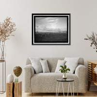 Historic Framed Print, U.S. Naval Base, Pearl Harbor, Landplane Hangar Type, Wasp Boulevard and Gambier Bay Street, Pearl Harbor, Honolulu County, HI,  17-7/8" x 21-7/8"