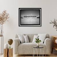 Historic Framed Print, U.S. Naval Base, Pearl Harbor, Landplane Hangar Type, Wasp Boulevard and Gambier Bay Street, Pearl Harbor, Honolulu County, HI - 3,  17-7/8" x 21-7/8"